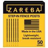 Zareba front view of 50-pack posts showing quick-install benefit
