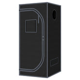 zazzy front view grow tent showing compact footprint and durable frame benefit light control