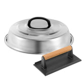 ZBXFCSH 12-inch stainless basting dome front view, speeds even melting