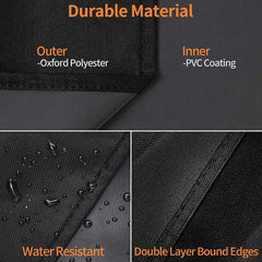 ZBXFCSH adjustable drawstring hem shown tightened to secure cover against wind