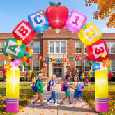 ZeahVeyora arch front view showing colorful welcome, draws attention