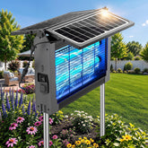 zechuan front view with dual panels showing outdoor placement and quick charging benefit