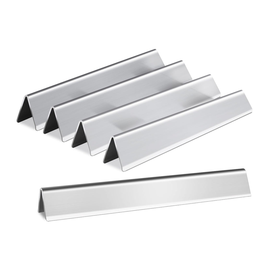 Zemibi front view of five flavorizer bars shows durable stainless steel and improved longevity