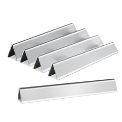 Zemibi front view of five flavorizer bars shows durable stainless steel and improved longevity