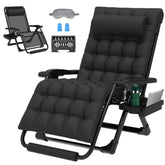 ZENPETIO front view with cushion showing generous 33-inch seat comfort