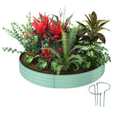 ZFHgarden front view round planter showing durable galvanized finish and elegant profile