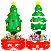 Zhanmai inflatable Christmas tree cooler front view showing festive design and utility