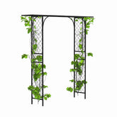 Zhongma arbor front view showing full arch and entry benefit