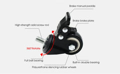 Zhongma closeup of polyurethane caster wheel highlighting smooth quiet rolling