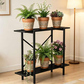 Zhongma front view of two-tier metal stand showing sturdy support