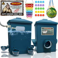 ZINZINULER feeder front view showing rainproof cover and tidy dispensing—keeps feed dry