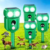 ZLieatmp front view showing solar panel and speaker, protects yard