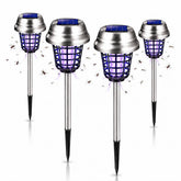 ZLieatmp front view showing compact solar zapper and stake, promotes easy perimeter defense