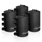ZNCMRR front view of four filled leg weights showing strong hold