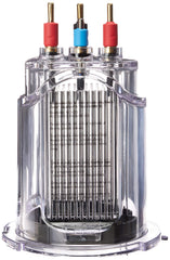 Zodiac electrode connection closeup showing terminals and quick-fit benefit