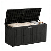 ZOMEYLPO front view showing compact outdoor storage and neat patio organization