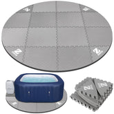 ZOMOFEW front view mat showing full 77-inch protective foundation benefit