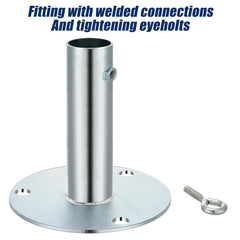 Zonon baseplate with tri holes and solid bottom for stable ground anchoring