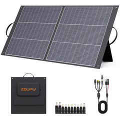 ZOUPW folded front view showing compact carry handle and portability benefit