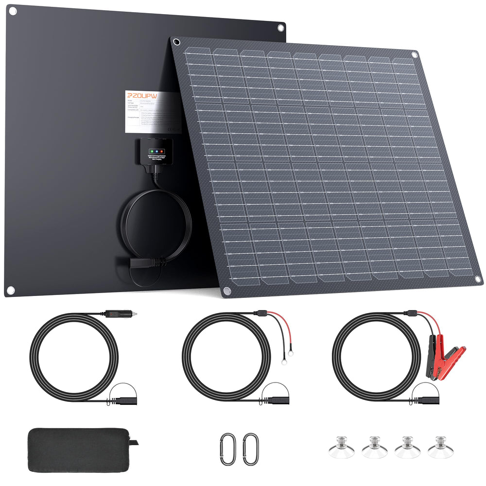 ZOUPW front panel flat view showing compact 30W design and durable finish