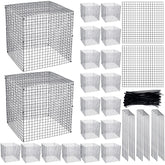 Zubebe front view of 20-pack square plant cages showing bulk quantity and packaging benefit