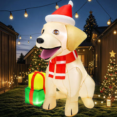 zukakii front view lab dog glowing holiday centerpiece for curb appeal