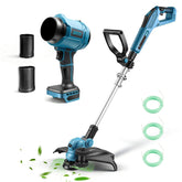 ZUYIYI front view of trimmer and blower showing complete kit and easy setup