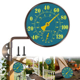 ZVBBON front view showing brass thermometer for durable outdoor monitoring