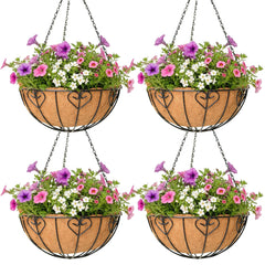 ZVOWOS front view of four hanging planters showing full set and finish