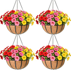 ZVOWOS front view black hanging planter shows sleek finish and durable frame benefit