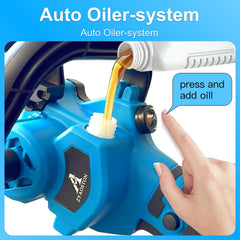 ZYAOSTON rotating handle in overhead pruning stance showing ergonomic reach and control
