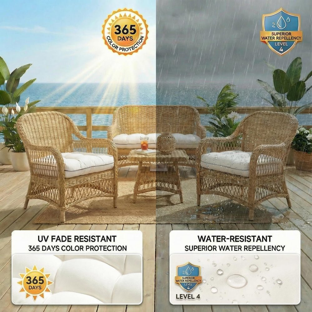 1 MIDDLE ONE U-shaped chair cushion stitching detail, ensures durable edge strength