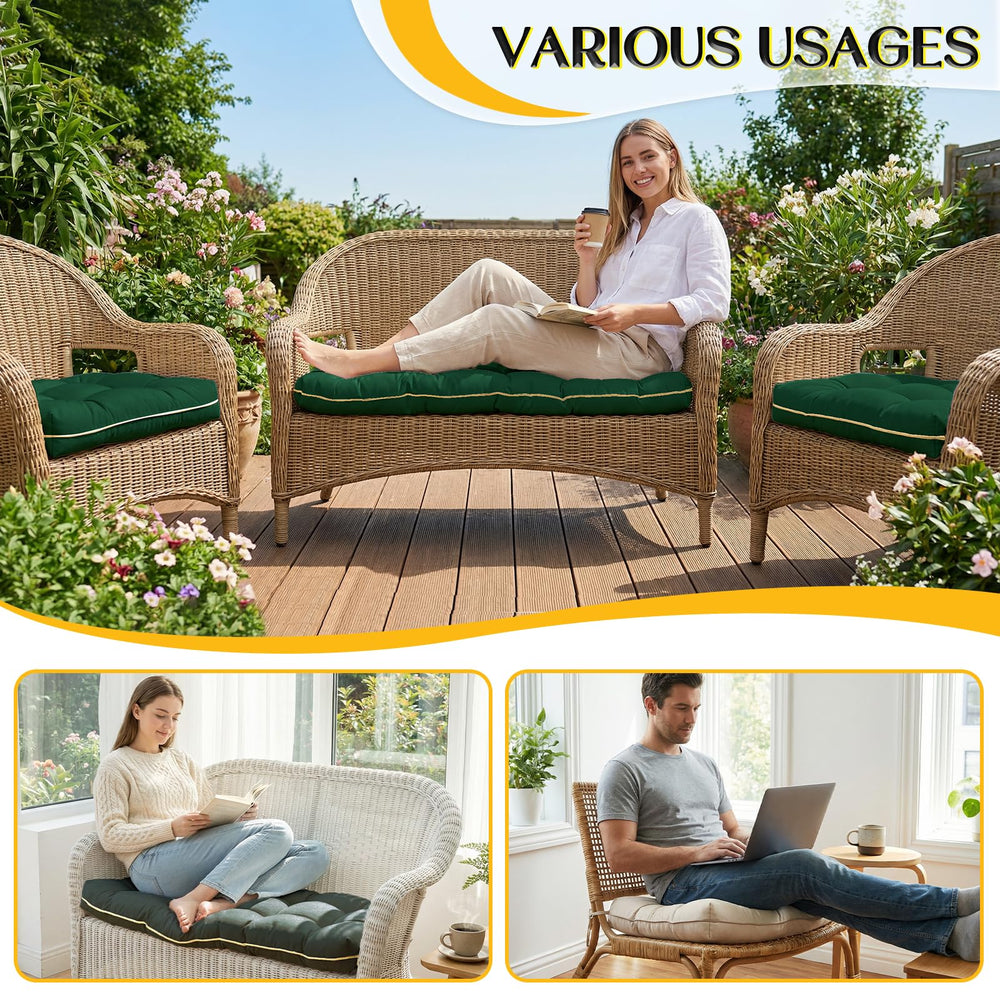 1 MIDDLE ONE three-piece set styled on patio, creates cohesive durable outdoor seating