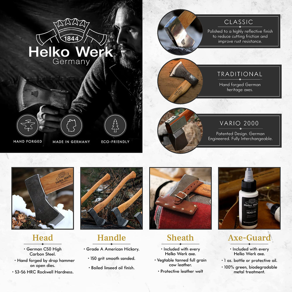 1844 Helko Werk collar paired with axe sheath for cohesive toolset benefit