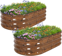 1MORE front view of galvanized raised bed showing sturdy structure and easy access