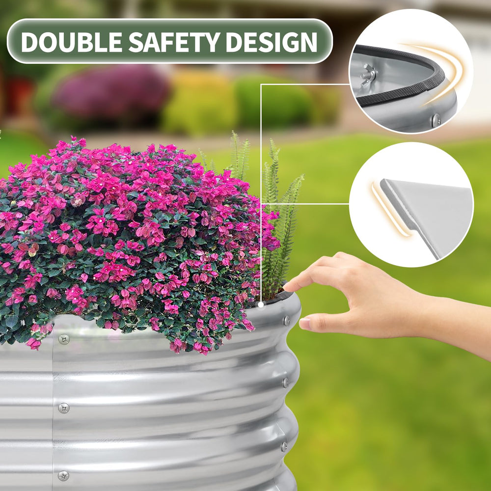 1MORE folded safety edge and rubber strip detail protecting hands and plants during use