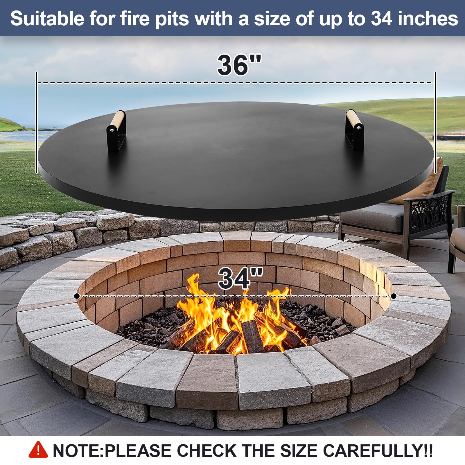 1MORE lid next to tape measure for size comparison and fit confidence benefit