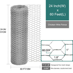 24 Rifny close-up of hex mesh detail, clear view of 1-inch openings and strength