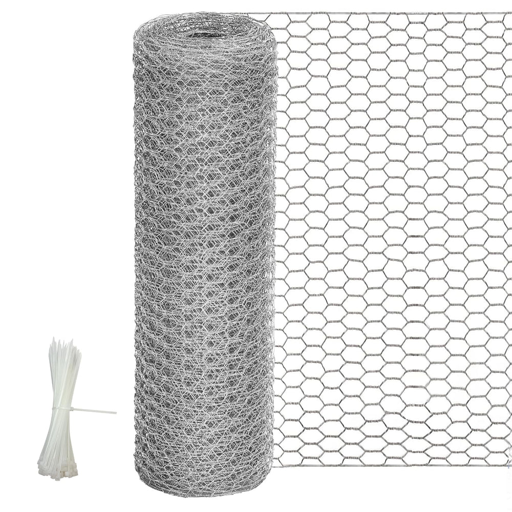 24 Rifny front roll view showing full galvanized chicken wire, durable protection