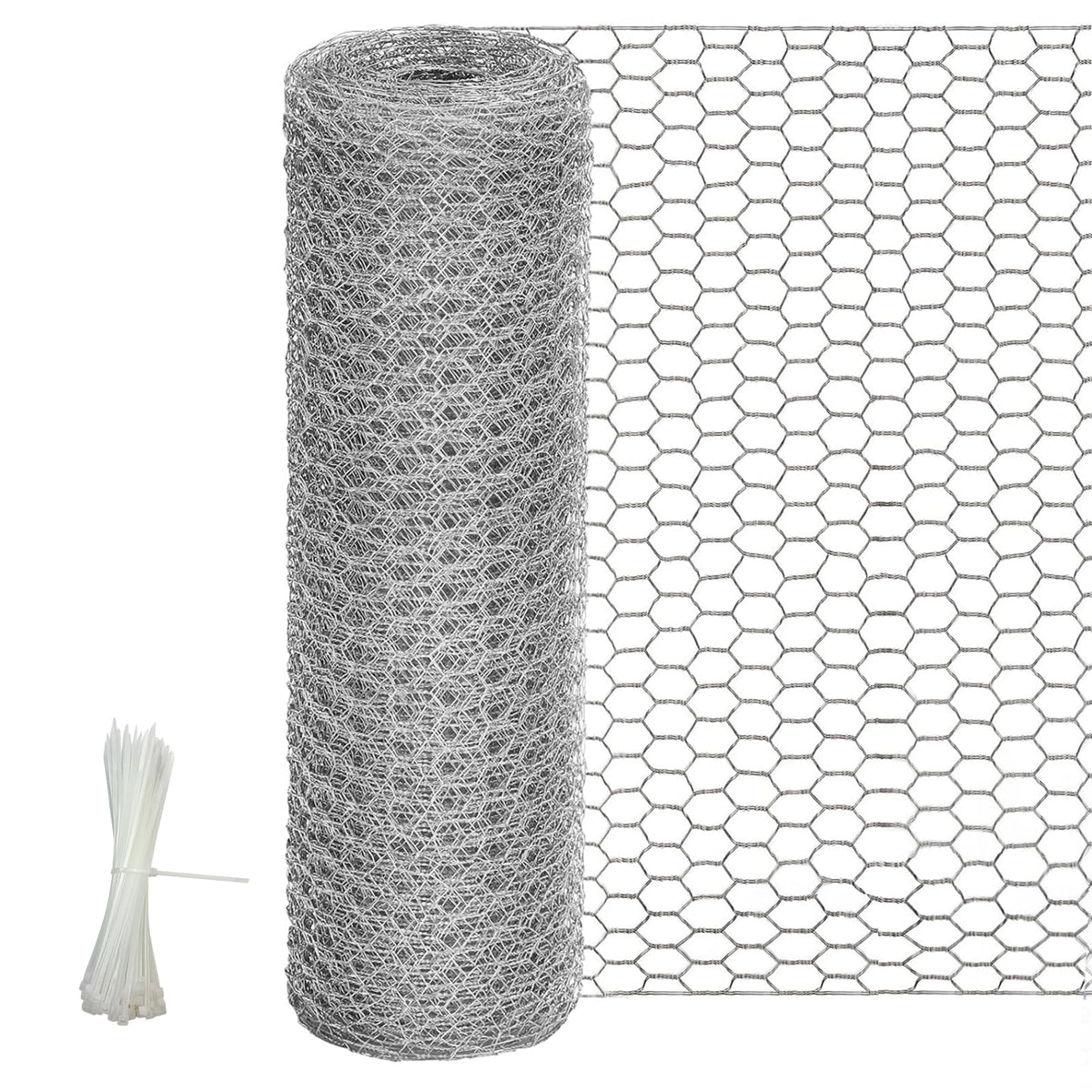 24 Rifny front roll view showing full galvanized chicken wire, durable protection