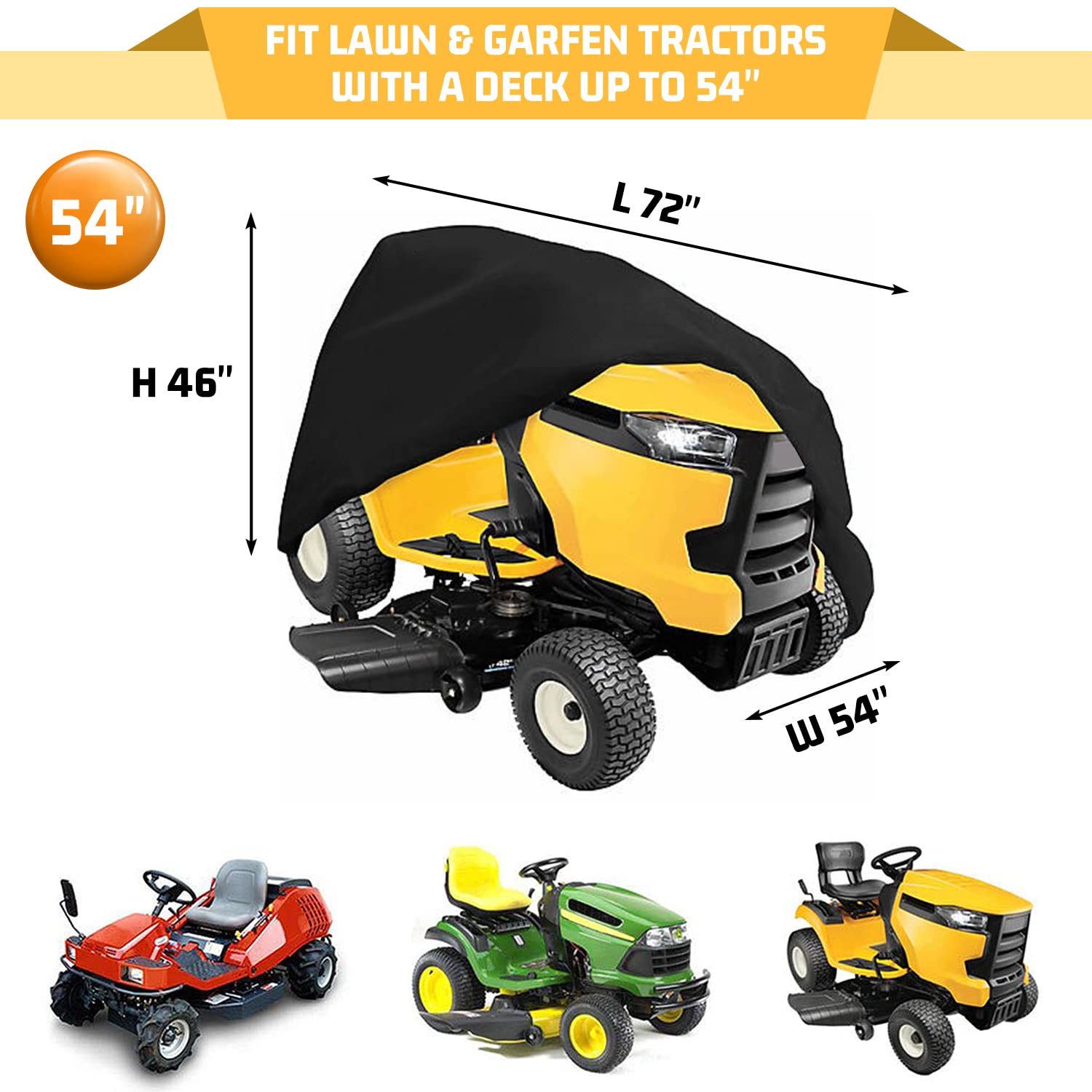 2win2buy tractor parked in driveway with cover for weather protection