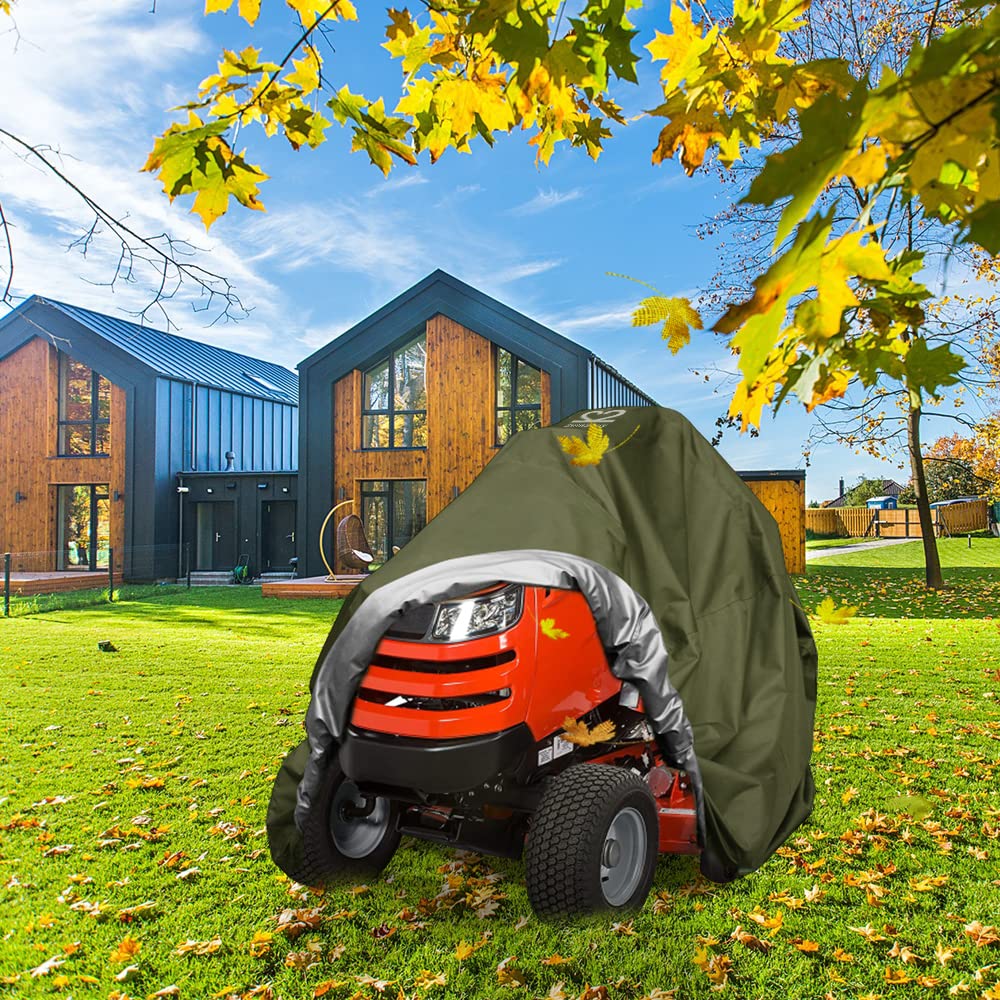 2win2buy cover next to mower for scale showing sizing fit clarity benefit