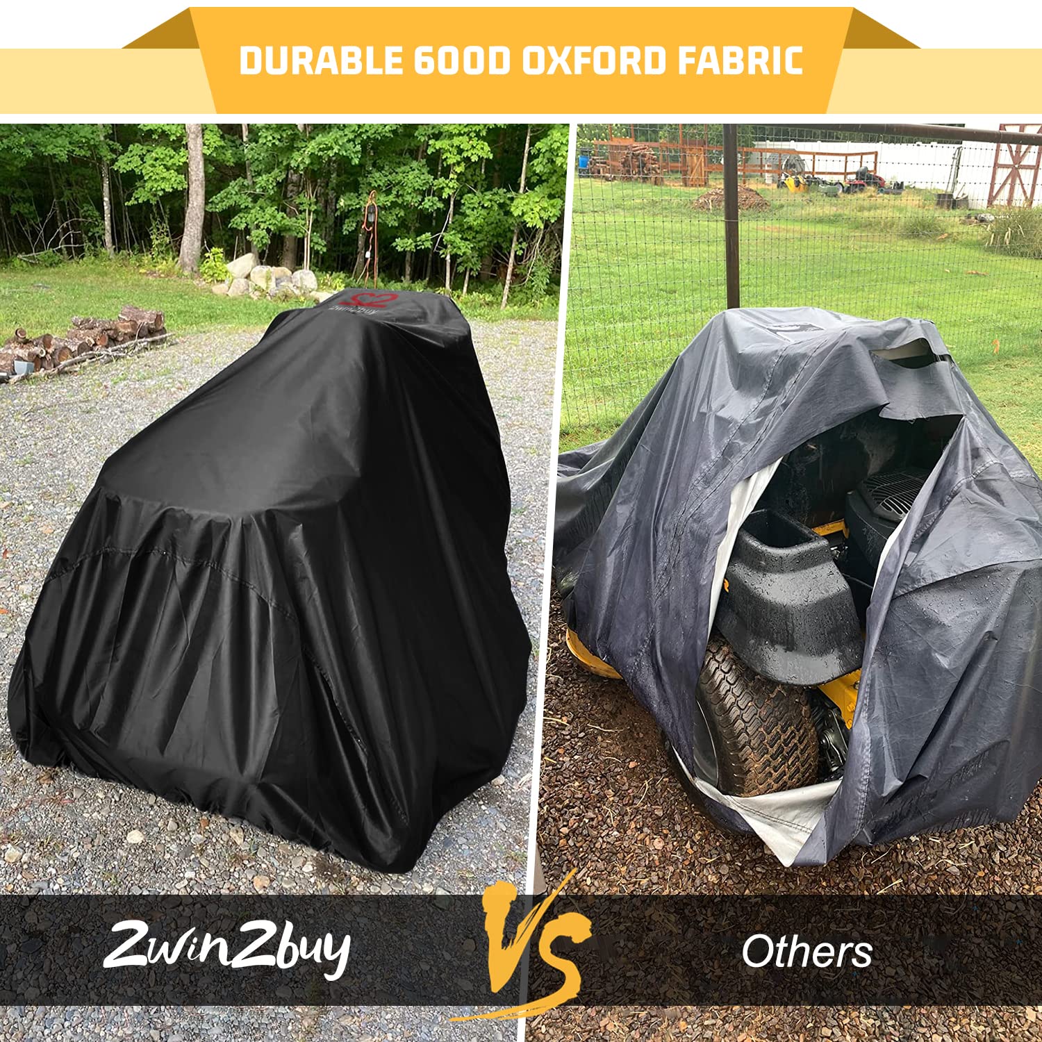 2win2buy folded cover in storage bag for compact storage