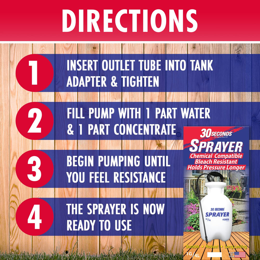 30 SECONDS closeup of adjustable nozzle and SureSpray anti‑clog filter for steady spray