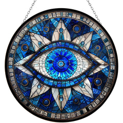 365CUSGIFTS front view of evil eye suncatcher showing colorful design and balance