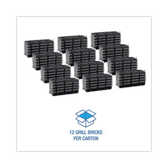 3M Grill-Brick in use on hot grill removing carbonized grease quickly
