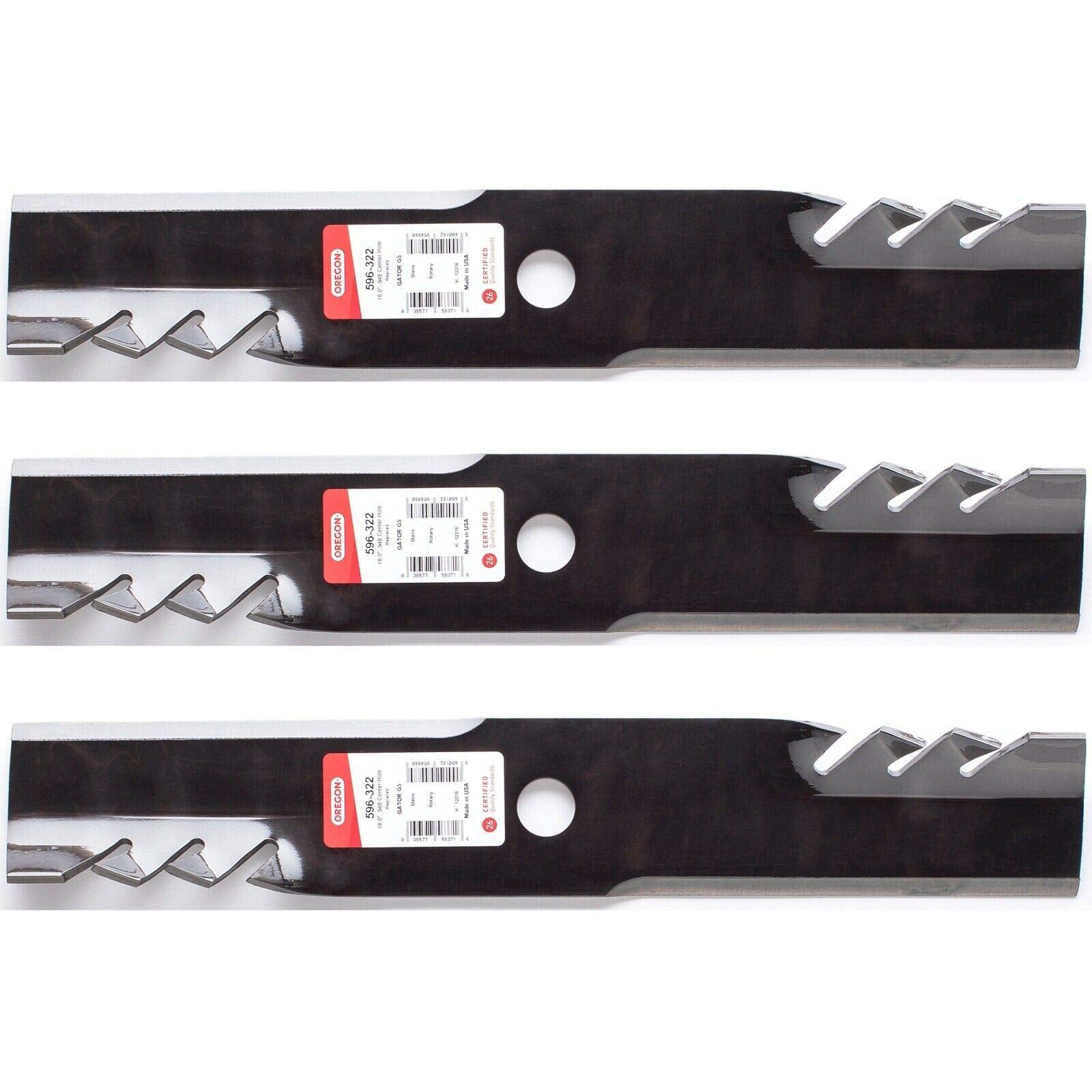 3PK Oregon blade front packaging showing replacement fit and durable edge