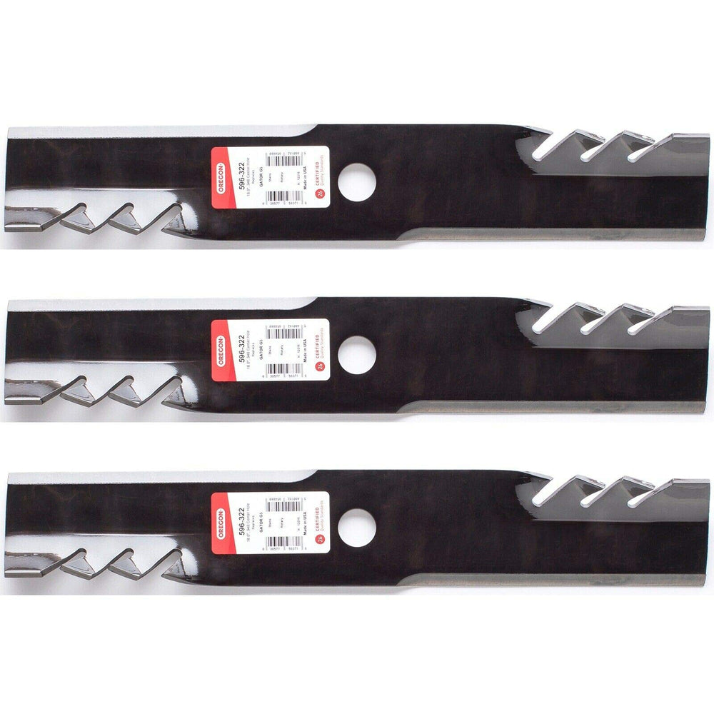 3PK Oregon blade front packaging showing replacement fit and durable edge