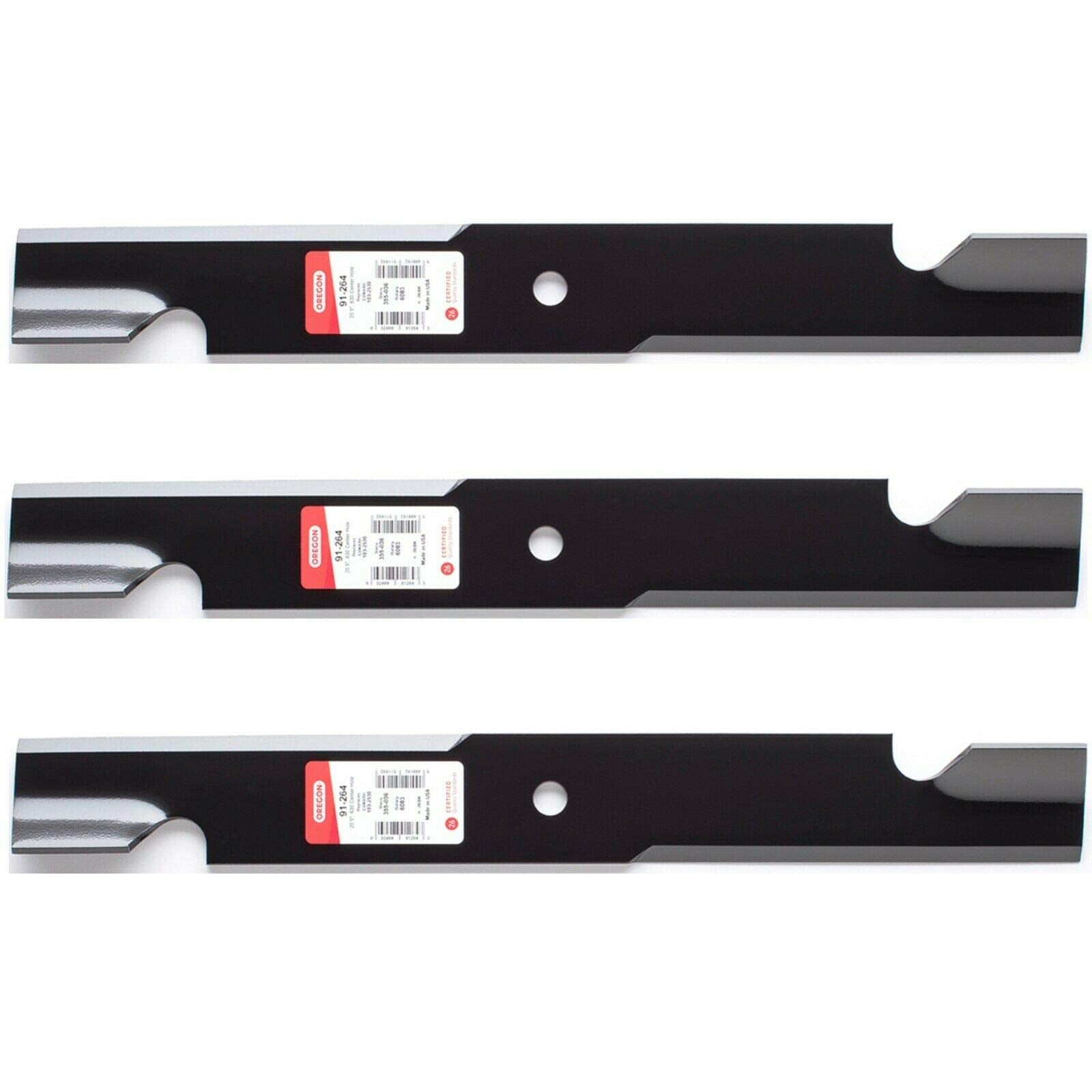 3PK Oregon 91-264 front packaging showing three OEM blades and model label for accurate replacement