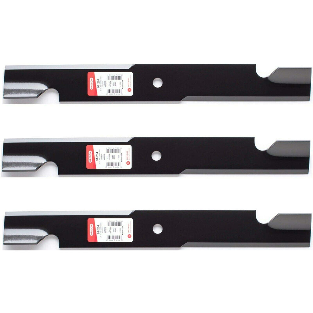 3PK Oregon 91-264 front packaging showing three OEM blades and model label for accurate replacement